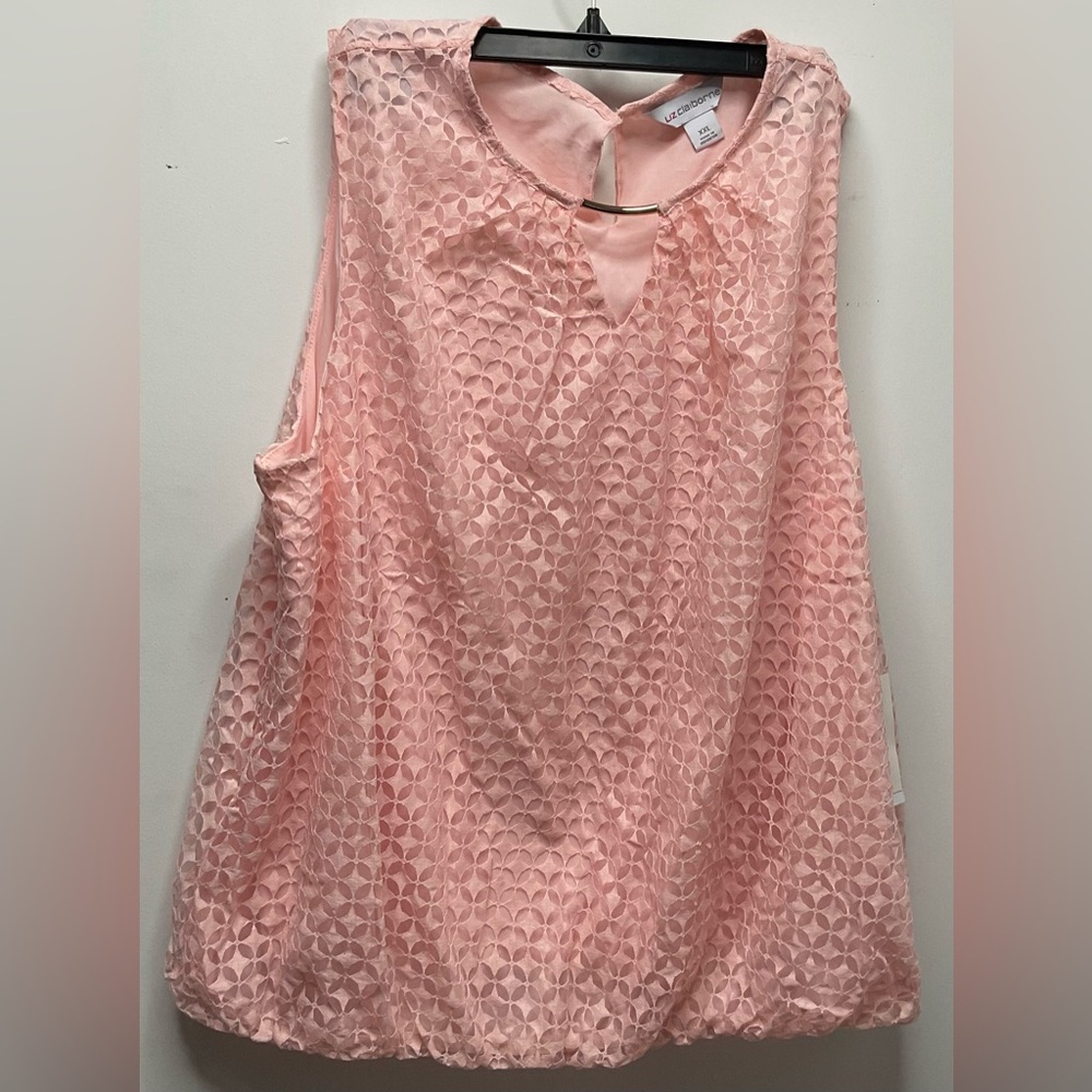 Liz Claiborne Sleeveless Blouse Pink XXL NWT Business Casual Work Wear Shirt